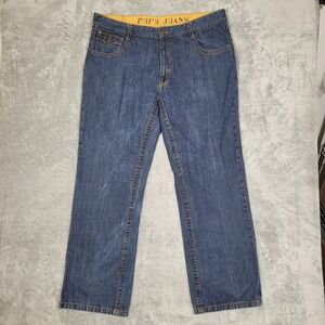 Pepe Jeans London Mens 40x33 Dark Wash Loose Fit Cotton Y2K Hip Hop Skater